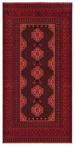27887- Balutch Persian Hand-knotted Authentic/Nomadic/Tribal Rug/Carpet/ Size: 9'9" x 4'7"/297cm x 140cm