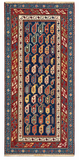 27971-Antique Kazak Hand-Knotted/Handmade Rug/Carpet Tribal/Nomadic Authentic/ Size/: 8'7" x 3'8"/262cm x 112cm