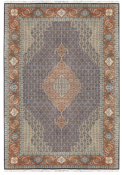 19426- Tabriz Persian Hand-knotted Carpet Authentic/Traditional Carpet/Rug/Size: 14'4" x 9'10"