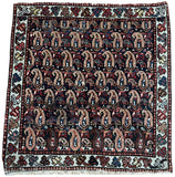 26828- Kamesh Antique (1890-1920)Hand-Knotted/Handmade Persian Rug/Carpet Traditional Authentic/ Size: 1'8" x 1'8"