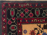 23493-Balutch Hand-Knotted/Handmade Afghan Rug/Carpet Tribal/Nomadic Authentic /Size: 4'1" x 2'7"