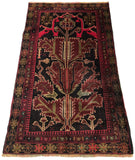 23561-Balutch Hand-Knotted/Handmade Afghan Rug/Carpet Tribal/Nomadic Authentic /Size: 4'1" x 2'7"