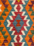 27676 - Kelim Hand-Woven/Flat-Weaved/Afghan Kelim/Carpet Modern/Nomadic Authentic/Size: 4'1" x 2'7"/124 cm × 79cm