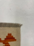 27717 - Kelim Hand-Woven/Flat-Weaved/Afghan Kelim/Rug/Carpet/Modern/ Nomadic/ Size: 4'2" x 2'7"/127cm ×79cm