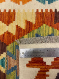 27717 - Kelim Hand-Woven/Flat-Weaved/Afghan Kelim/Rug/Carpet/Modern/ Nomadic/ Size: 4'2" x 2'7"/127cm ×79cm