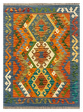 27677 - Kelim Hand-Woven/Flat-Weaved/Afghan Kelim/Carpet Modern/Nomadic Authentic/Size:  3'11" x 2'9"/119cm × 84cm