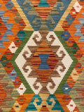 27677 - Kelim Hand-Woven/Flat-Weaved/Afghan Kelim/Carpet Modern/Nomadic Authentic/Size:  3'11" x 2'9"/119cm × 84cm