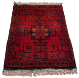 26363- Khal Mohammad Afghan Hand-Knotted Authentic/Traditional/Rug/Size: 2'1" x 1'5"