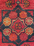 26363- Khal Mohammad Afghan Hand-Knotted Authentic/Traditional/Rug/Size: 2'1" x 1'5"