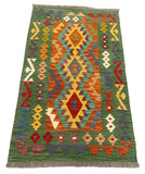 27685 - Kelim Hand-Woven/Flat-Weaved/Afghan Kelim/Carpet Modern/Nomadic/size: 4'4" x 2'8"/132cm × 81cm