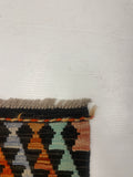 27611 - Kelim Hand-Woven/Flat-Weaved/Afghan Kelim/Carpet Modern/Nomadic Authentic/Size: 4'2" x 2'7"/127 cm × 79 cm