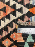 27611 - Kelim Hand-Woven/Flat-Weaved/Afghan Kelim/Carpet Modern/Nomadic Authentic/Size: 4'2" x 2'7"/127 cm × 79 cm