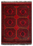 26448 - Khal Mohammad Afghan Hand-Knotted Authentic/Traditional/Rug/Size: 2'0" x 1'4"