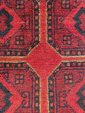 26448 - Khal Mohammad Afghan Hand-Knotted Authentic/Traditional/Rug/Size: 2'0" x 1'4"