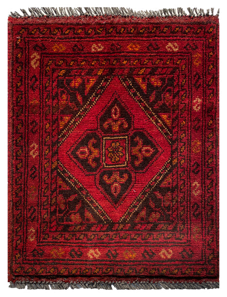 26419 - Khal Mohammad Afghan Hand-Knotted Authentic/Traditional/Rug/Size: 2'0" x 1'5"