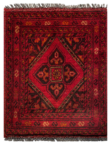 26419 - Khal Mohammad Afghan Hand-Knotted Authentic/Traditional/Rug/Size: 2'0" x 1'5"/61cm x 43cm