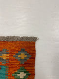 27686 - Kelim Hand-Woven/Flat-Weaved/Afghan Kelim/Carpet Modern/Nomadic Authentic/Size: 4'1" x 2'8"/124 cm × 81cm