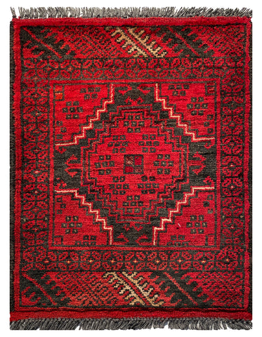 26192 - Khal Mohammad Afghan Hand-Knotted Authentic/Traditional/Rug/Size: 2'0" x 1'5"