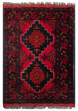 26436 - Khal Mohammad Afghan Hand-Knotted Authentic/Traditional/Rug/Size: 2'2" x 1'5"