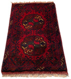 26433 - Khal Mohammad Afghan Hand-Knotted Authentic/Traditional/Rug/Size: 2'1" x 1'3"
