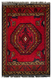 26588 - Khal Mohammad Afghan Hand-Knotted Authentic/Traditional/Rug/Size: 2'0" x 1'3"