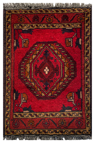 26588 - Khal Mohammad Afghan Hand-Knotted Authentic/Traditional/Rug/Size: 2'0" x 1'3"