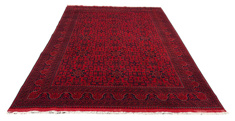 27908- Khal Mohammad Hand-Knotted/Handmade Afghan Rug/Carpet/Traditional/Authentic/Size: 9'8" x 6'5"/295cm x 196cm