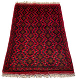 26450 - Khal Mohammad Afghan Hand-Knotted Authentic/Traditional/Rug/Size: 2'0" x 1'4"