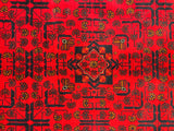 27908- Khal Mohammad Hand-Knotted/Handmade Afghan Rug/Carpet/Traditional/Authentic/Size: 9'8" x 6'5"/295cm x 196cm
