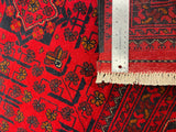 27908- Khal Mohammad Hand-Knotted/Handmade Afghan Rug/Carpet/Traditional/Authentic/Size: 9'8" x 6'5"/295cm x 196cm