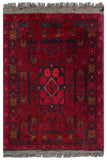 26370- Khal Mohammad Afghan Hand-Knotted Authentic/Traditional/Rug/Size: 2'0" x 1'3"