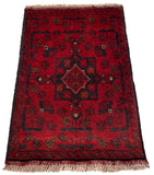 26396- Khal Mohammad Afghan Hand-Knotted Authentic/Traditional/Rug/Size: 2'0" x 1'4"
