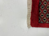 27915-Bokhara Hand-Knotted/Handmade Pakistani Rug/Carpet Tribal/Nomadic Authentic/ Size: 11'8" x 8'9"/356cm ×267cm