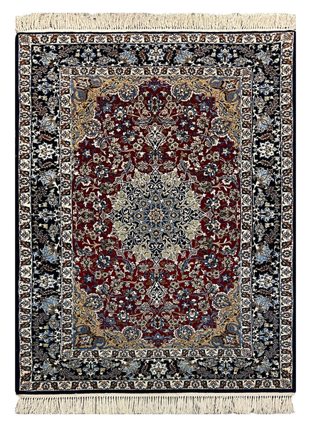 27970- Isfahan Persian Hand-Knotted Authentic/Traditional Carpet/Rug/ Size: 5'4" x 3'8"/163cm x 112cm