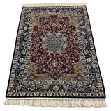 27970- Isfahan Persian Hand-Knotted Authentic/Traditional Carpet/Rug/ Size: 5'4" x 3'8"/163cm x 112cm