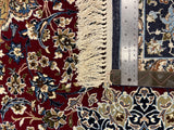 27970- Isfahan Persian Hand-Knotted Authentic/Traditional Carpet/Rug/ Size: 5'4" x 3'8"/163cm x 112cm