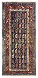 27971-Antique Kazak Hand-Knotted/Handmade Rug/Carpet Tribal/Nomadic Authentic/ Size/: 8'7" x 3'8"/262cm x 112cm