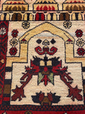 26470 - Khal Mohammad Afghan Hand-Knotted Authentic/Traditional/Rug/Size: 2'0" x 1'4"