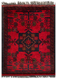 26346- Khal Mohammad Afghan Hand-Knotted Authentic/Traditional/Rug/Size: 2'0" x 1'4"