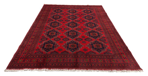 27909- Khal Mohammad Hand-Knotted/Handmade Afghan Rug/Carpet/Traditional/Authentic/Size: 9'6" x 6'7"/290cm x 201cm