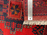 27909- Khal Mohammad Hand-Knotted/Handmade Afghan Rug/Carpet/Traditional/Authentic/Size: 9'6" x 6'7"/290cm x 201cm