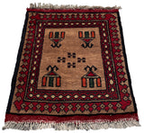 26226 - Khal Mohammad Afghan Hand-Knotted Authentic/Traditional/Rug/Size: 1'4" x 1'2"