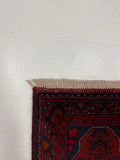 27911- Khal Mohammad Hand-Knotted/Handmade Afghan Rug/Carpet/Traditional/Authentic/Size: 9'9" x 6'6"/297cm x 198cm