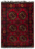 26460 - Khal Mohammad Afghan Hand-Knotted Authentic/Traditional/Rug/Size: 2'0" x 1'4"