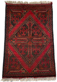 26207 - Khal Mohammad Afghan Hand-Knotted Authentic/Traditional/Rug/Size: 2'0" x 1'3"