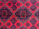 27912- Khal Mohammad Hand-Knotted/Handmade Afghan Rug/Carpet/Traditional/Authentic/Size: 9'6" x 6'5"/290cm x 196cm