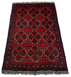 26420 - Khal Mohammad Afghan Hand-Knotted Authentic/Traditional/Rug/Size: 1'9" x 1'5"