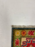 27920-Royal Kazak Hand-Knotted/Handmade Afghan Rug/Carpet Tribal/Nomadic Authentic/ Size: 9'9" x 6'5"/297m x 196cm