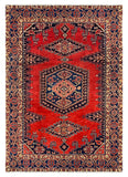27413-Hamadan Hand-Knotted/Handmade Persian Rug/Carpet Tribal/Nomadic Authentic/ Size: 10'1" x 7'0"/307cm x 213cm