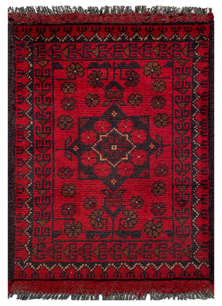 26432 - Khal Mohammad Afghan Hand-Knotted Authentic/Traditional/Rug/Size: 2'0" x 1'4"